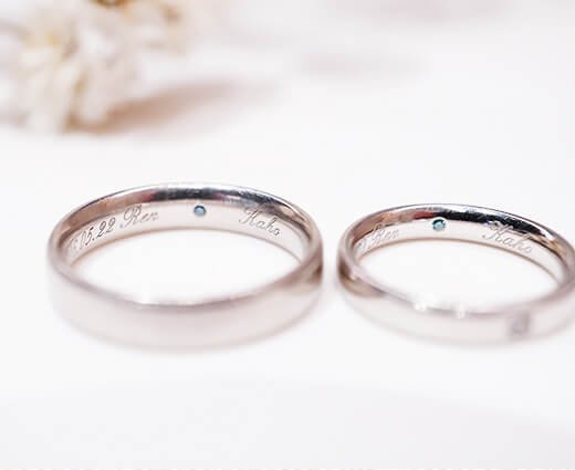 旦那様とのペア感に、二人だけのオーダーメイドアレンジをプラス。 | アクレードの鍛造指輪が選ばれる理由